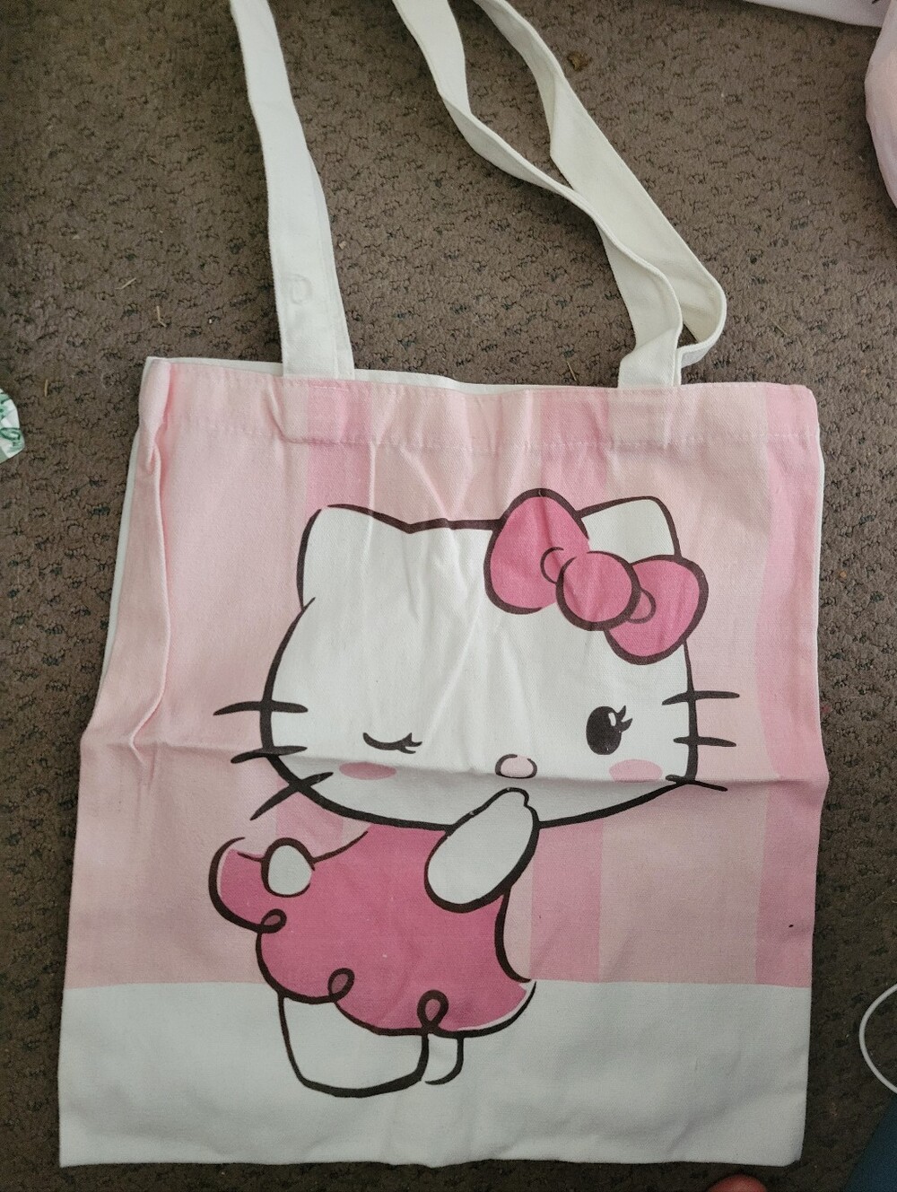Adorable Sanrio Hello Kitty Pink & White Tote Bag- NEW!